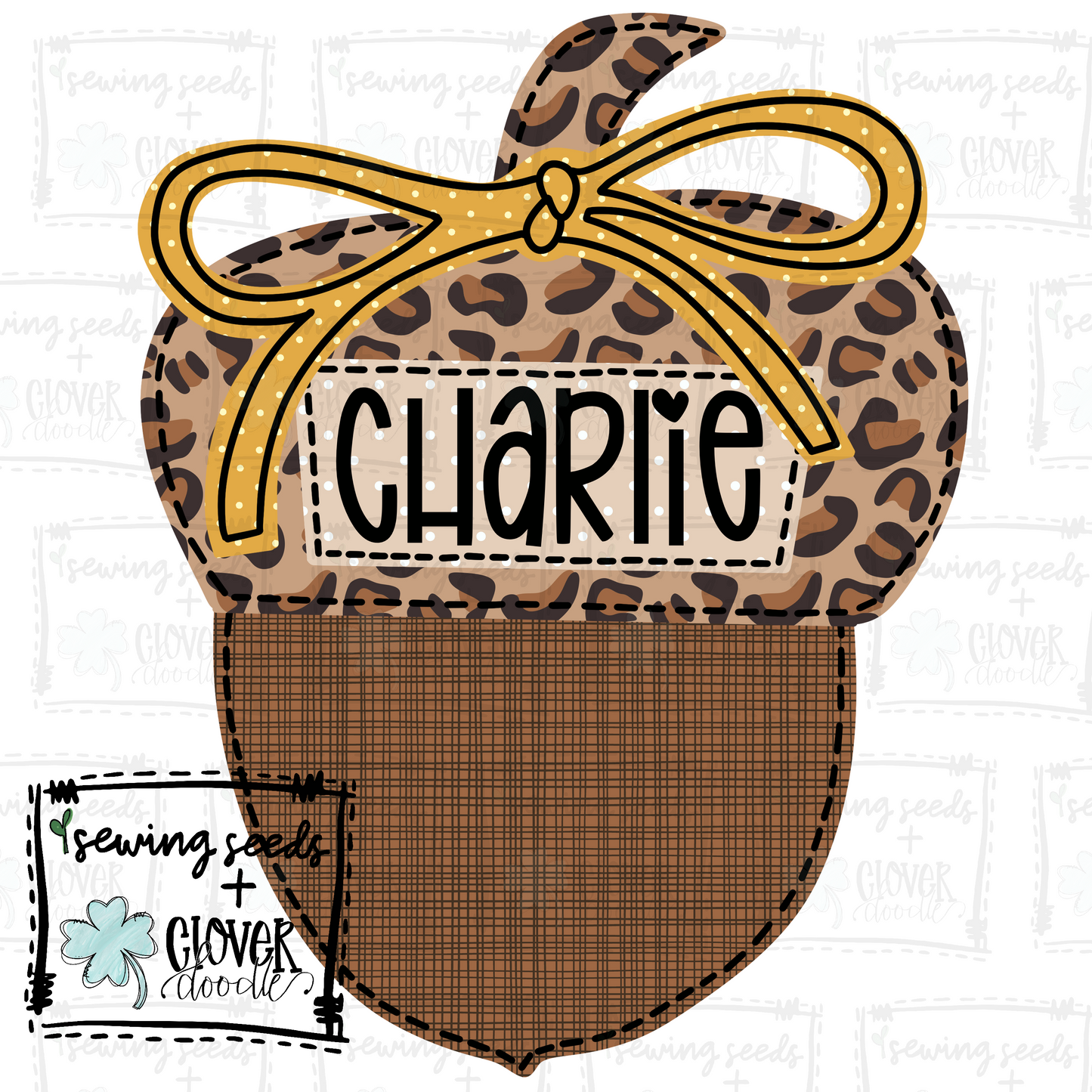 {Fall Acorn With Bow} SS+CD