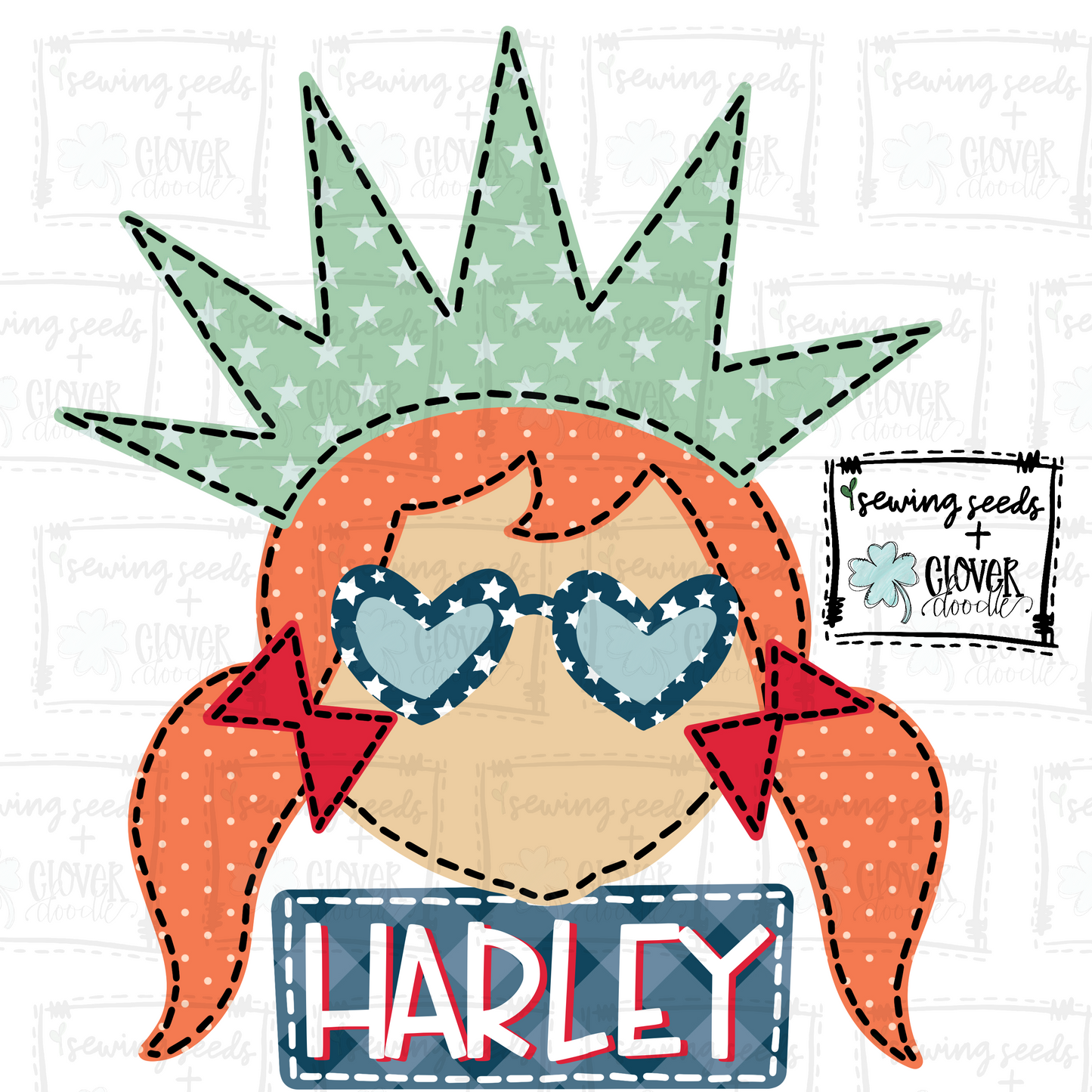 {Lady Liberty With Nameplate- Red Hair} SS+CD (Copy)
