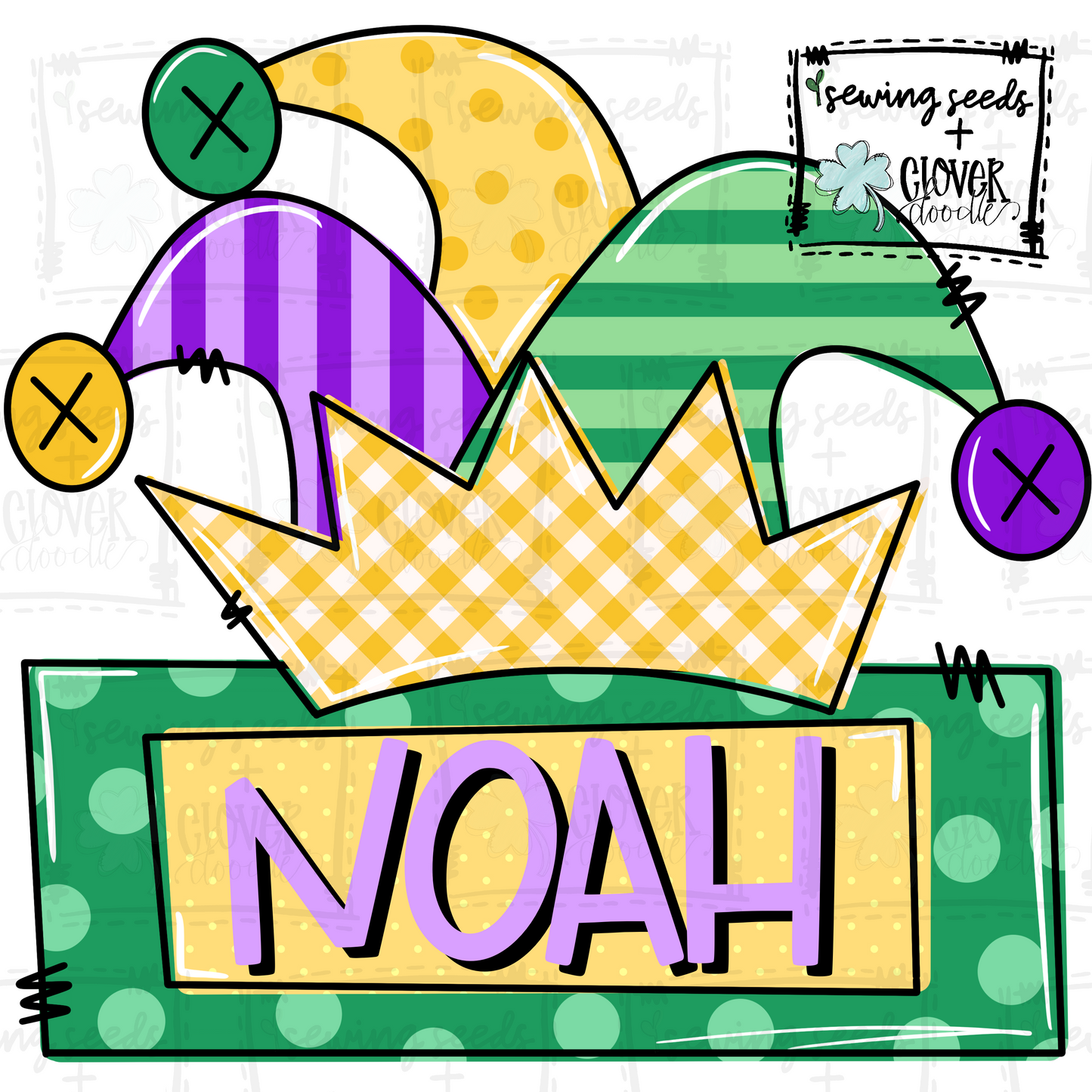 {Mardi Gras Jester Hat} SS+CD