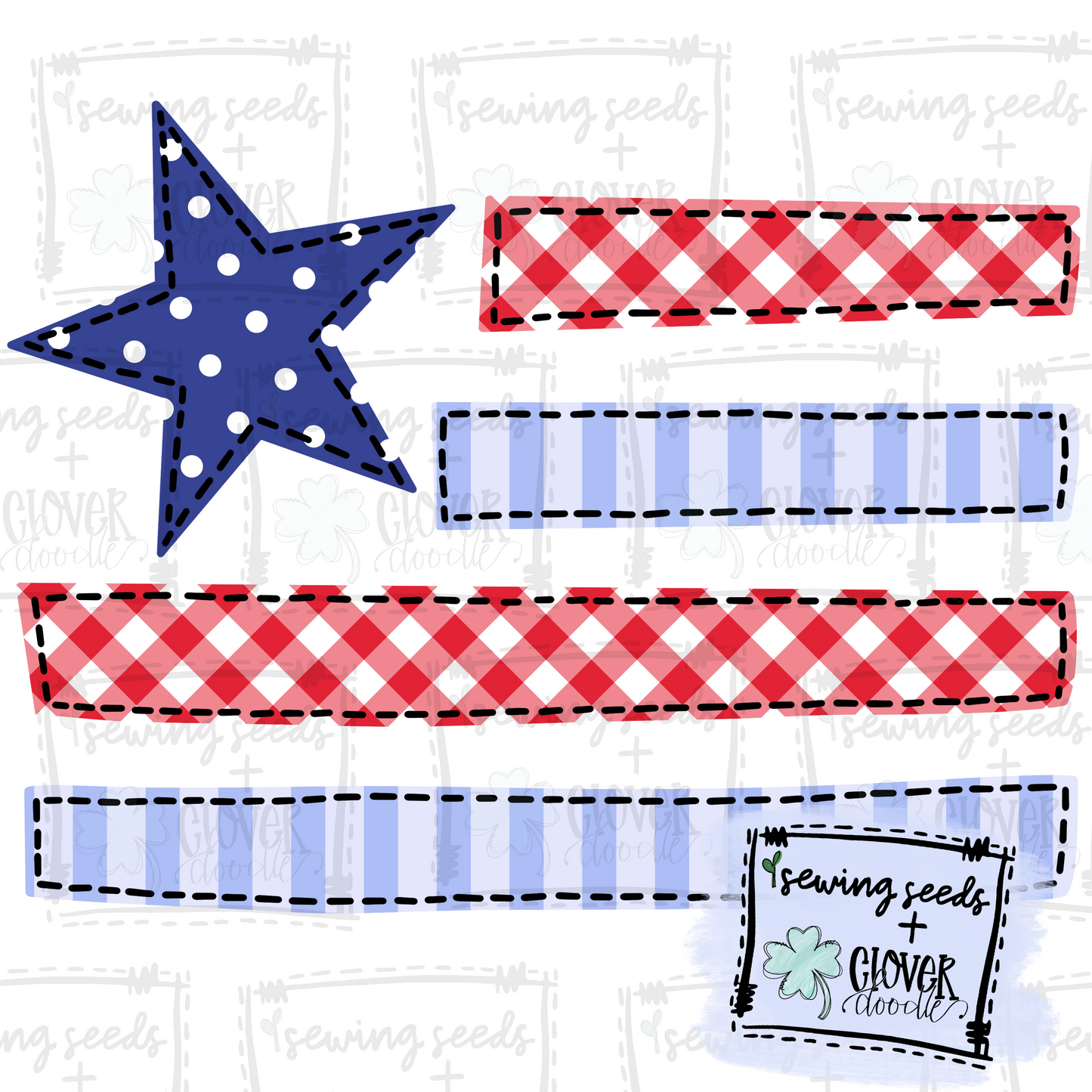 {Patriotic Star Flag} SS+CD