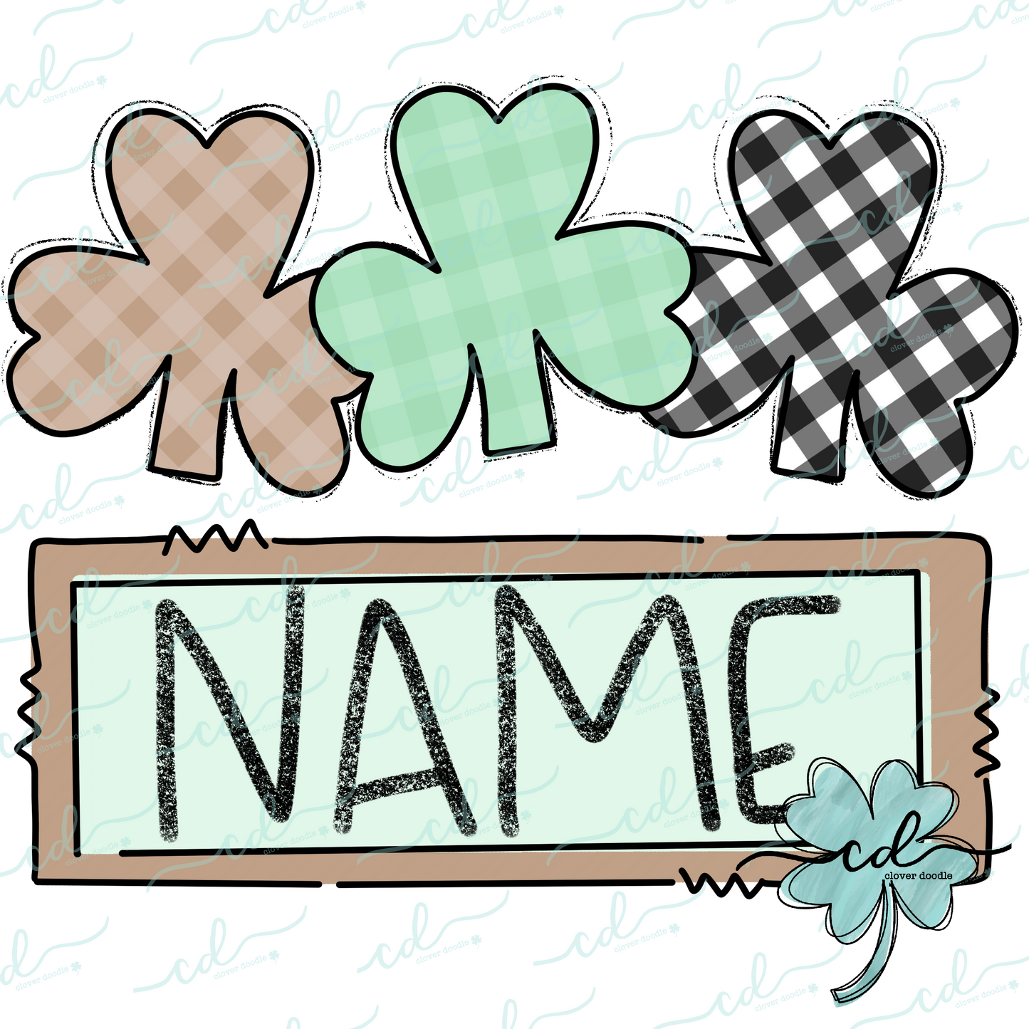 {St. Patrick's Day Clover Trio w/Nameplate- Boy} CD