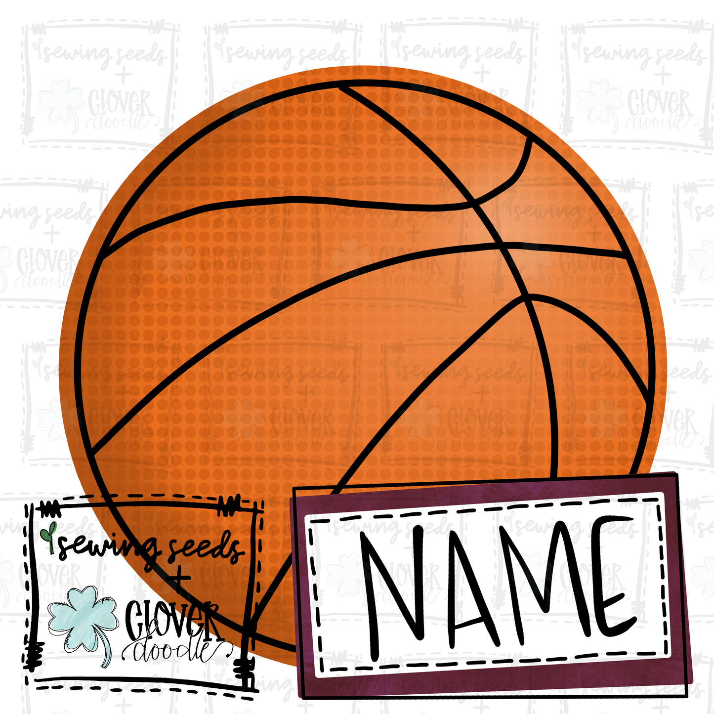 {Basketball- Maroon + White} SS+CD