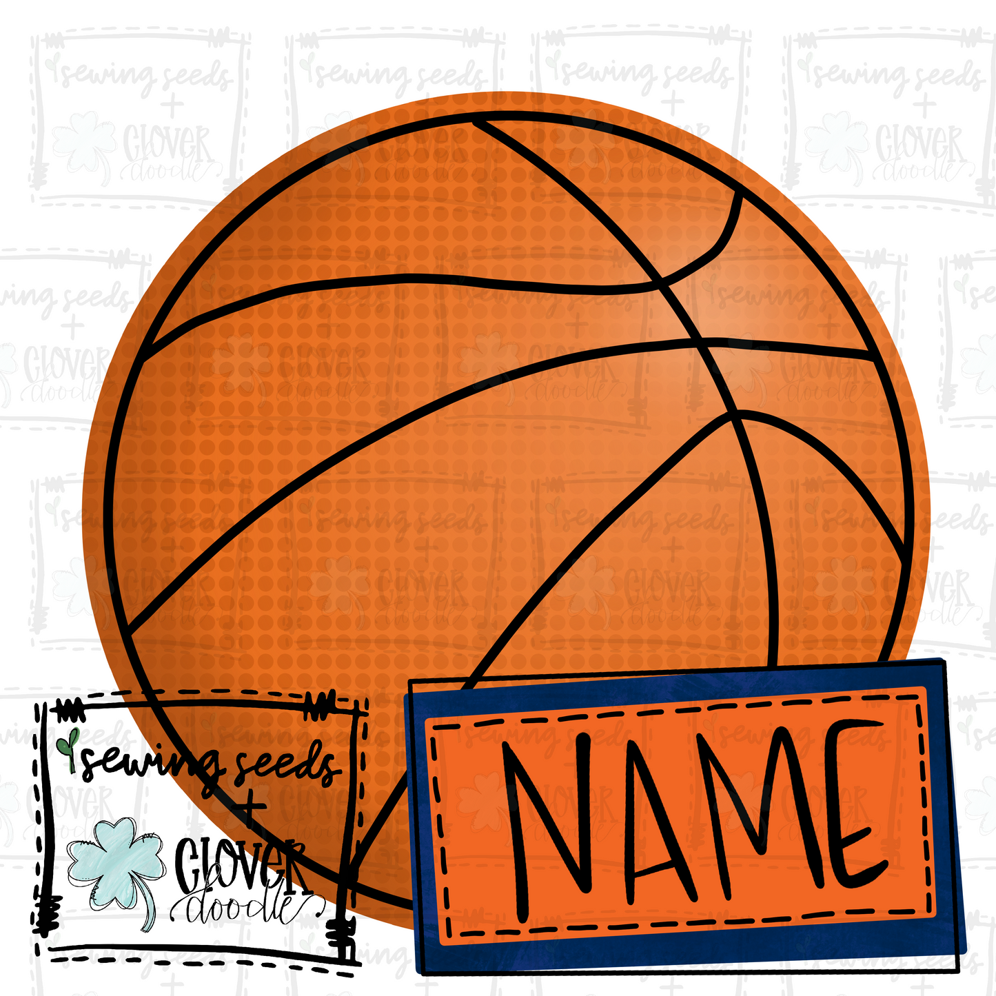 {Basketball- Navy + Orange} SS+CD