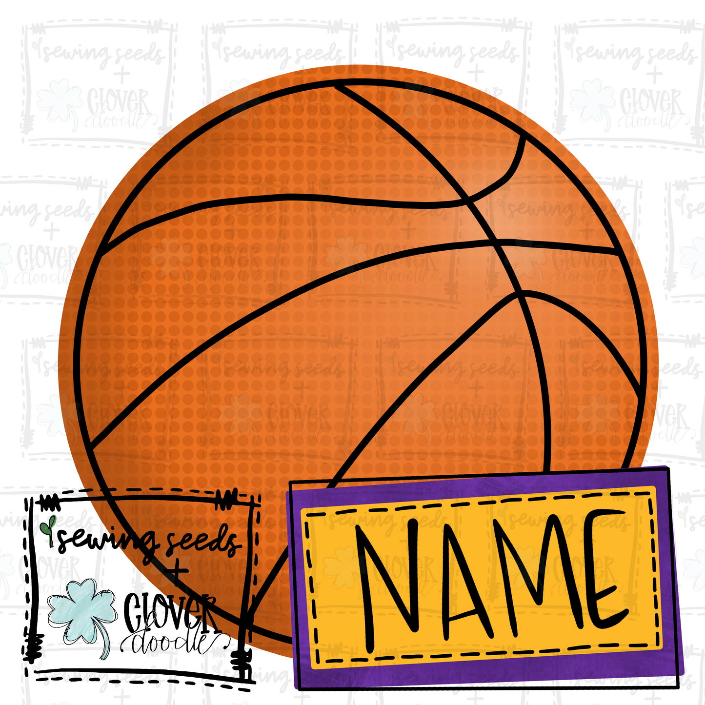 {Basketball- Purple + Gold} SS+CD