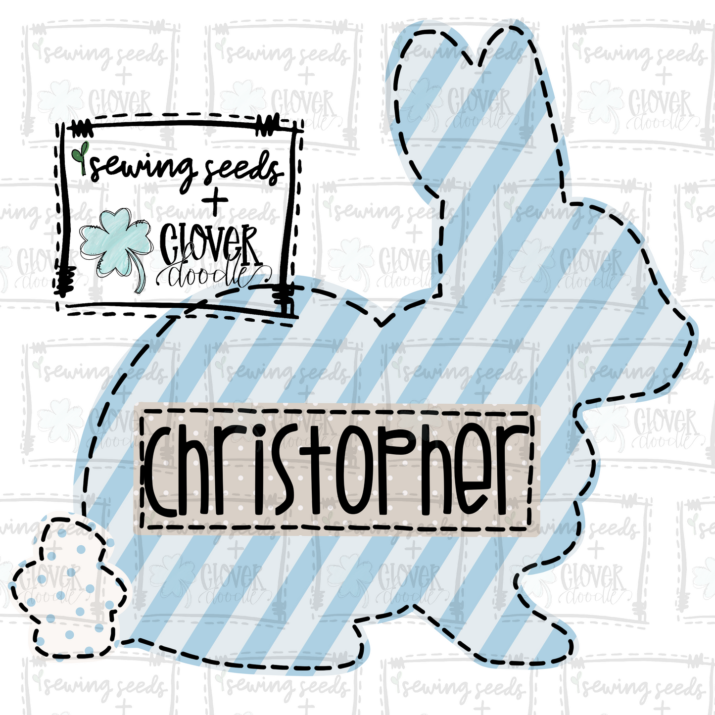 {Simple Silhouette Bunny- Boy} SS+CD