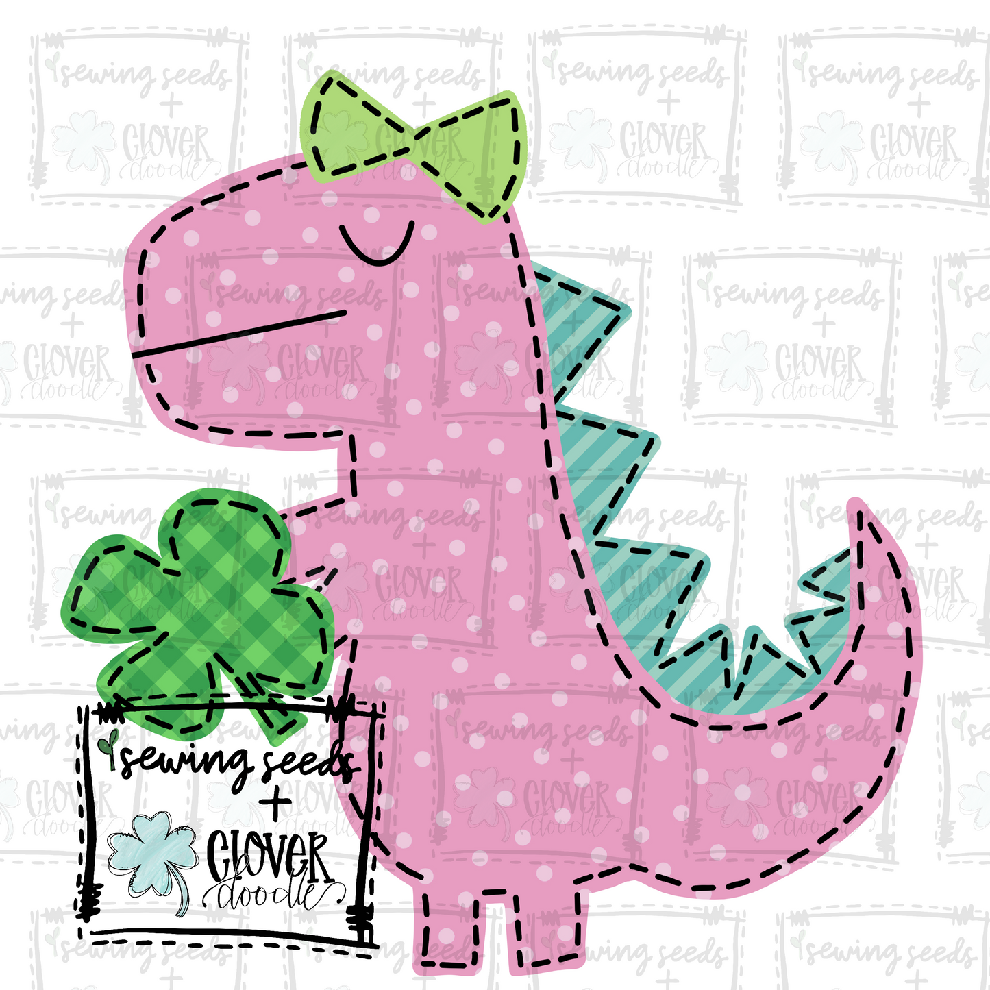 {St. Patrick's Day Dino- Girl} SS+CD