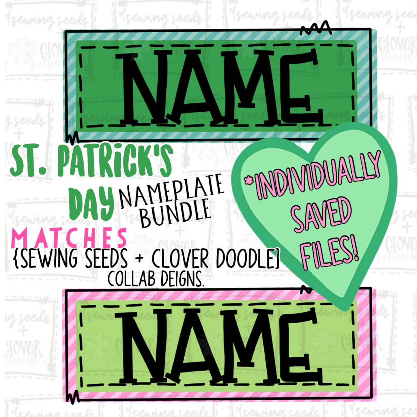 {St. Patrick's Day Nameplate Bundle} SS+CD