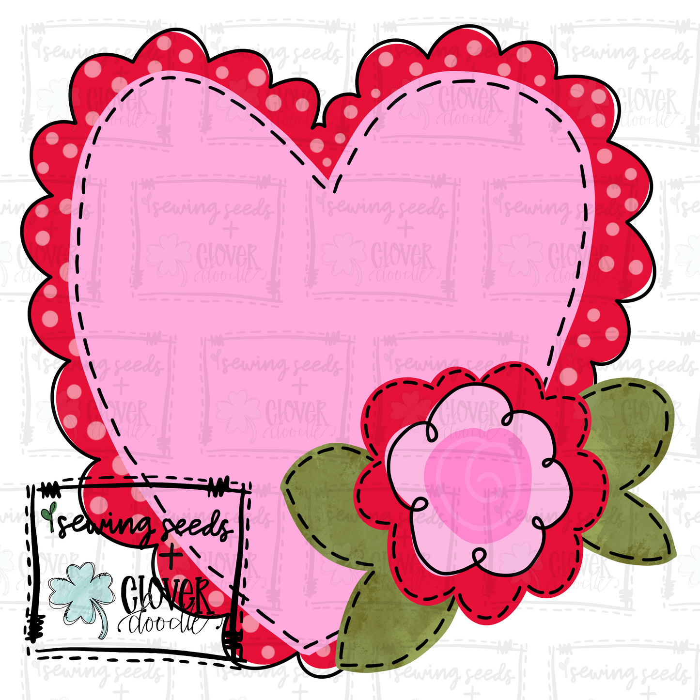 {Floral Valentine Heart} SS+CD