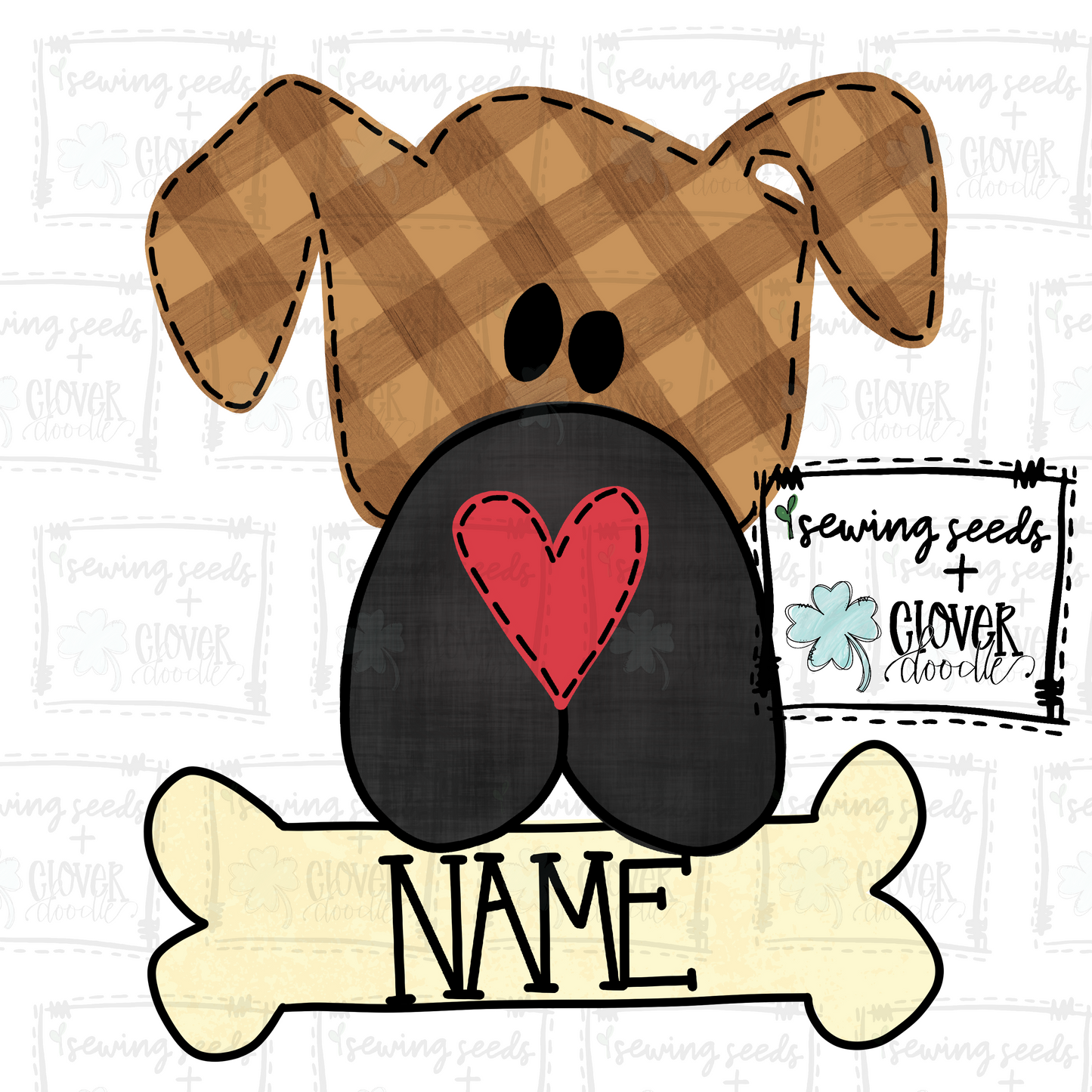 {Valentine Pup Leo w/Bone Nameplate} SS+CD