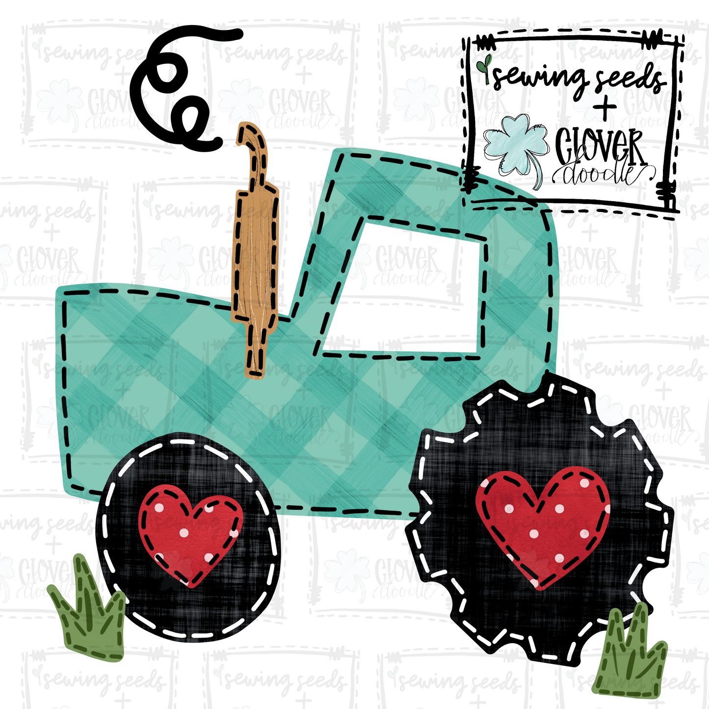 {Boy's Valentine Tractor} SS+CD
