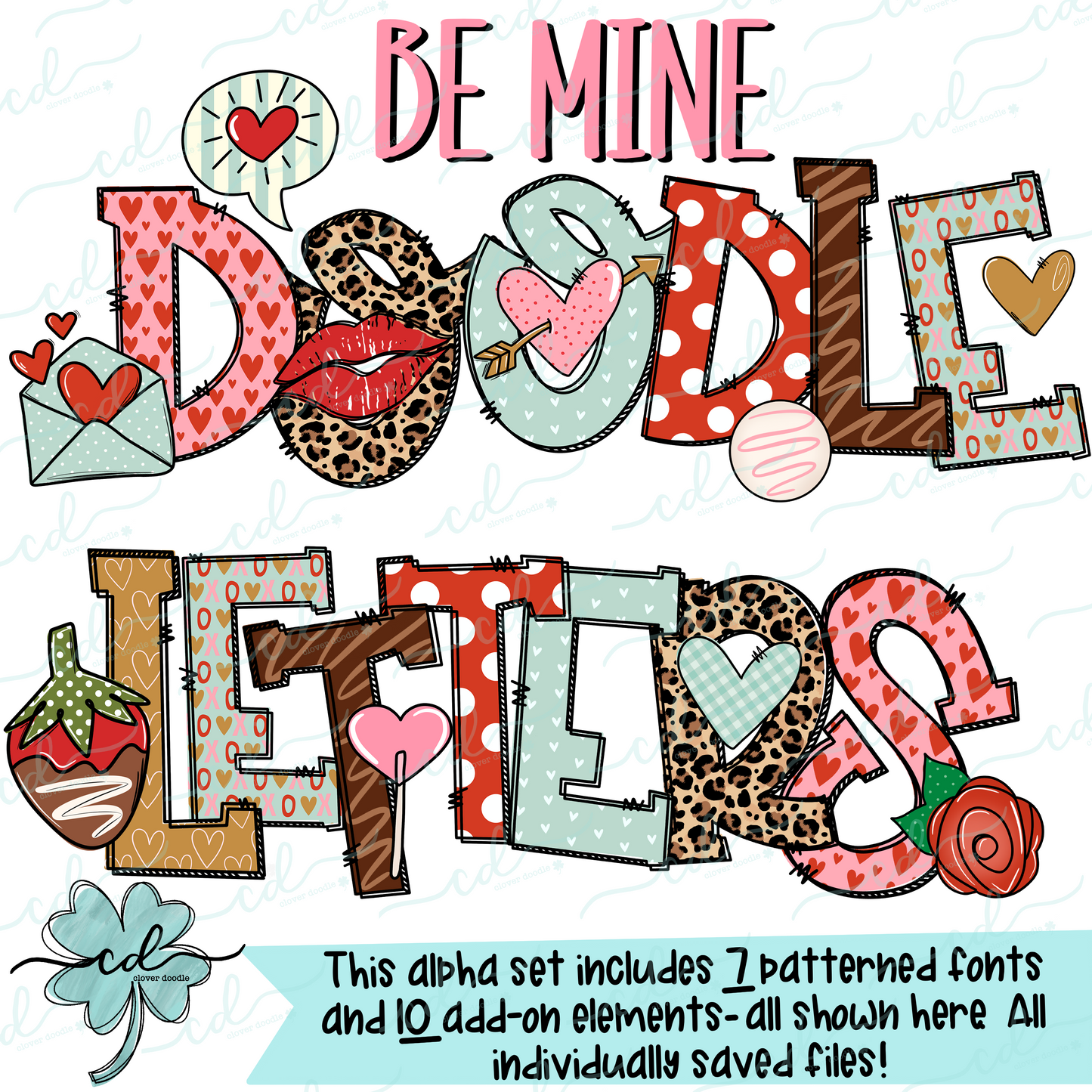 {Be Mine- Doodle Letters Alpha Set} - CD