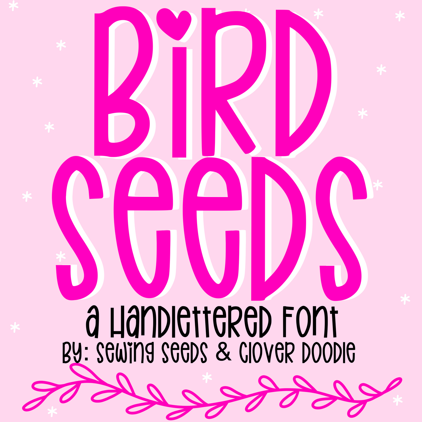 {Bird Seeds} OTF Hand-lettered Font- SS+CD