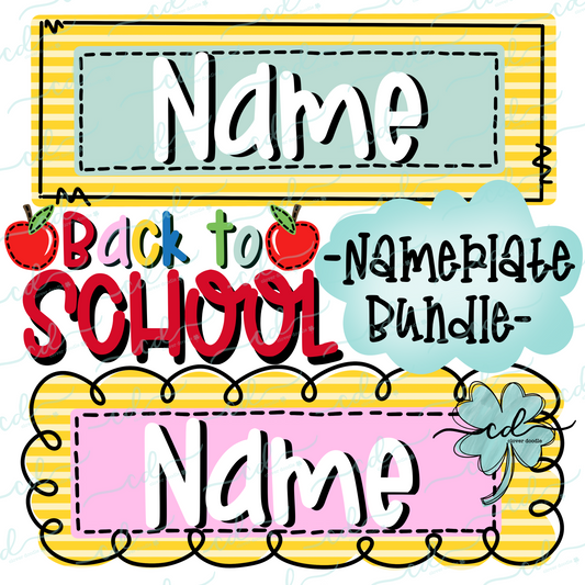 {Back To School Nameplate Bundle} - CD