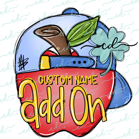 {Apple With Ball Cap- CUSTOM NAME ADD ON} - CD