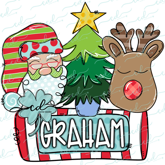 {Christmas Doodle Trio W/Nameplate- Boy}- CD