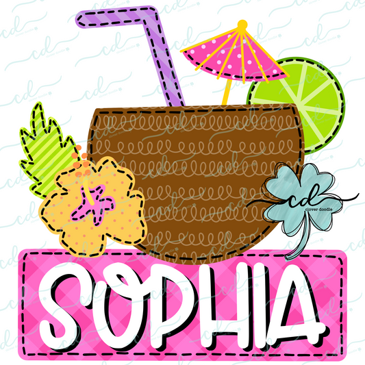 {Tropical Coconut Drink W/Nameplate}- CD