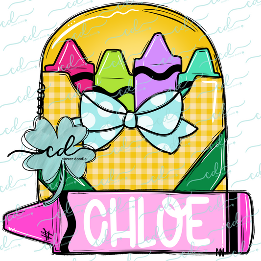 {Crayon Box With Nameplate- Girl} - CD