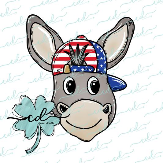 {Democrat Donkey- Boy W/ Ball Cap}