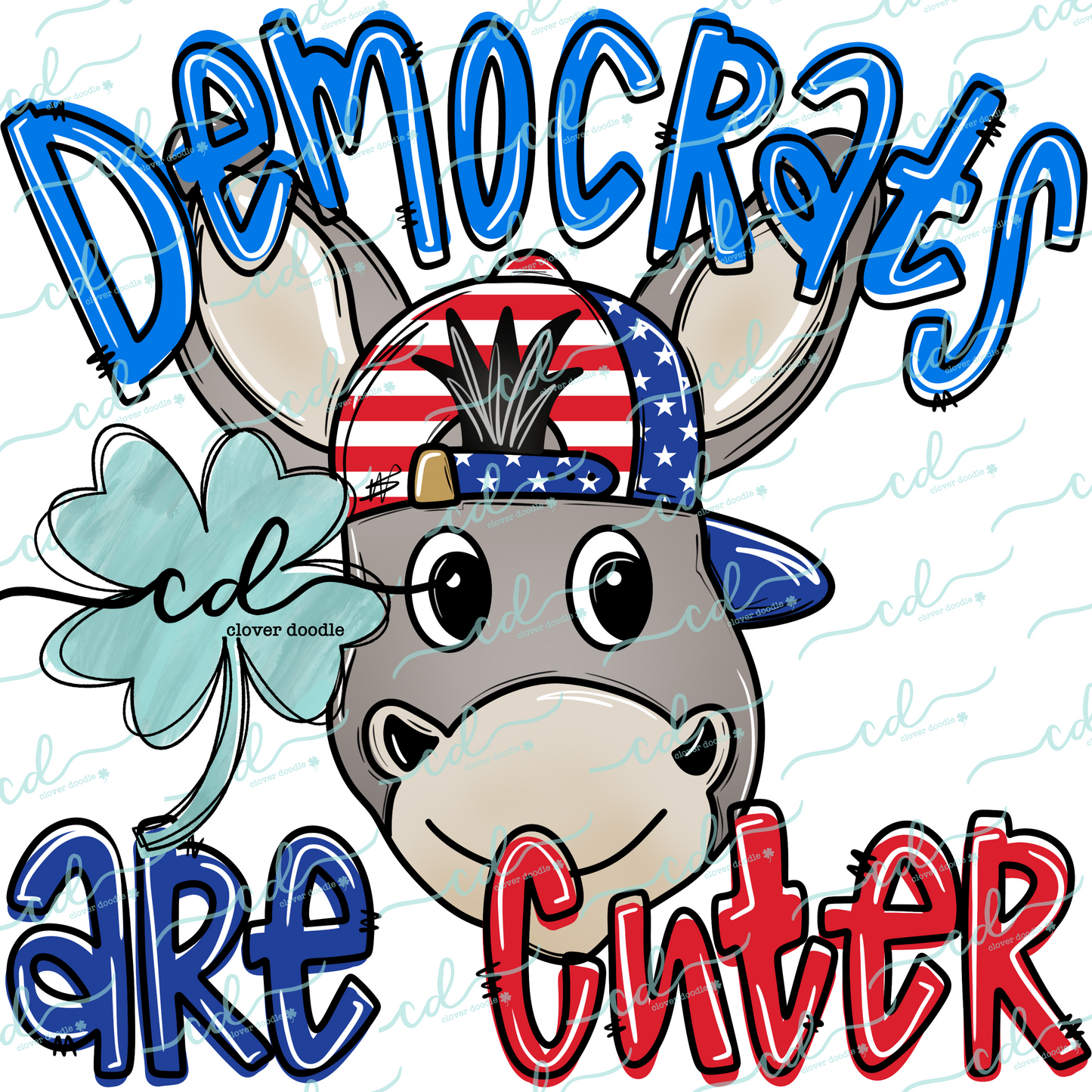 {Democrats Are Cuter- Donkey Boy W/ Ball Cap}