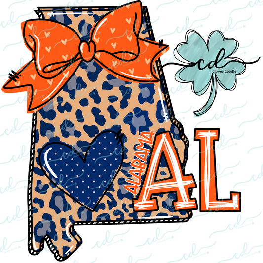 {Doodle State Alabama- Blue + Orange} - CD