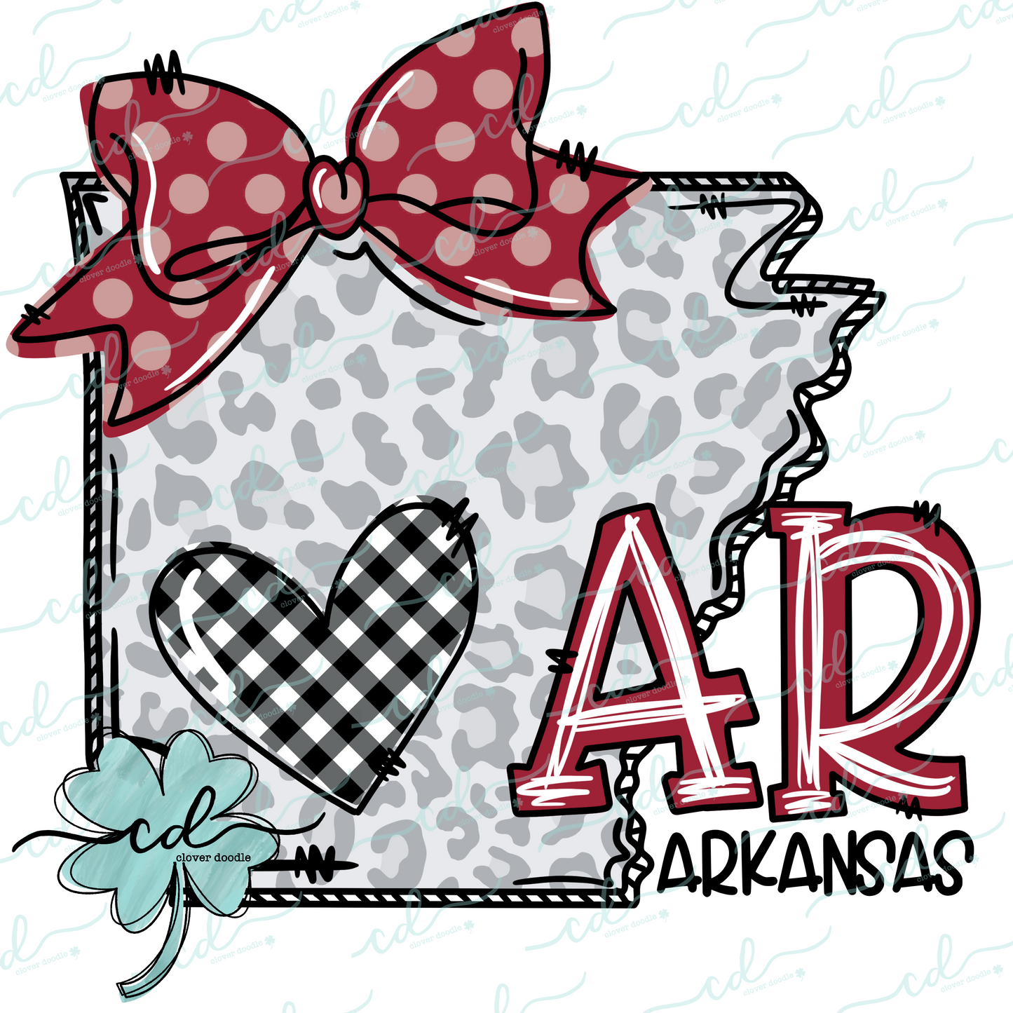 {Doodle State Arkansas- Cardinal Red} - CD