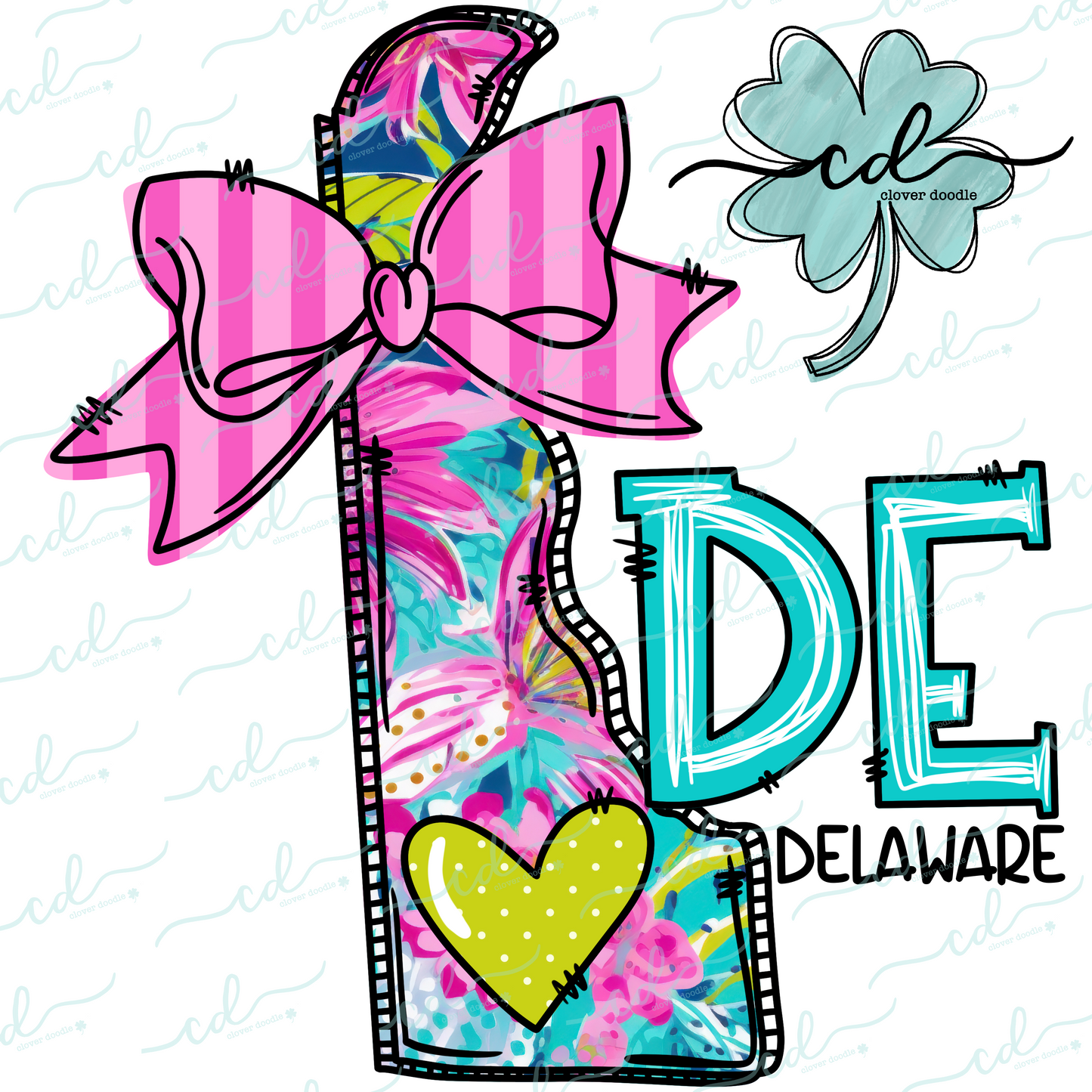 {Doodle State Delaware- Floral}- CD