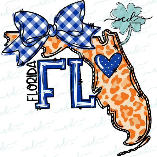 {Doodle State Florida- Blue + Orange} - CD