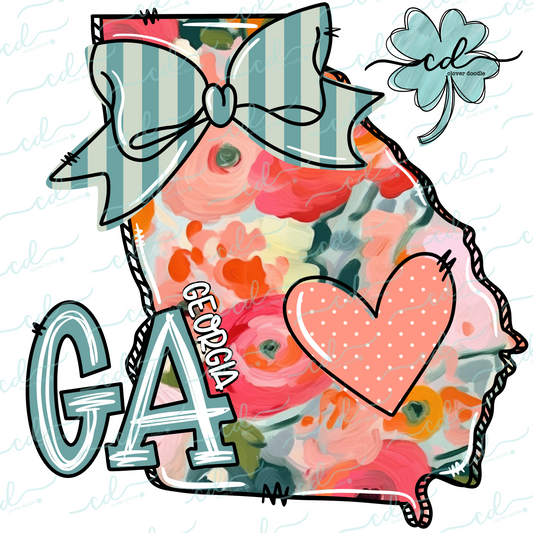 {Doodle State Georgia- Floral} - CD