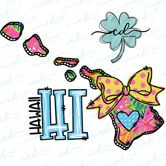 {Doodle State Hawaii- Floral}- CD