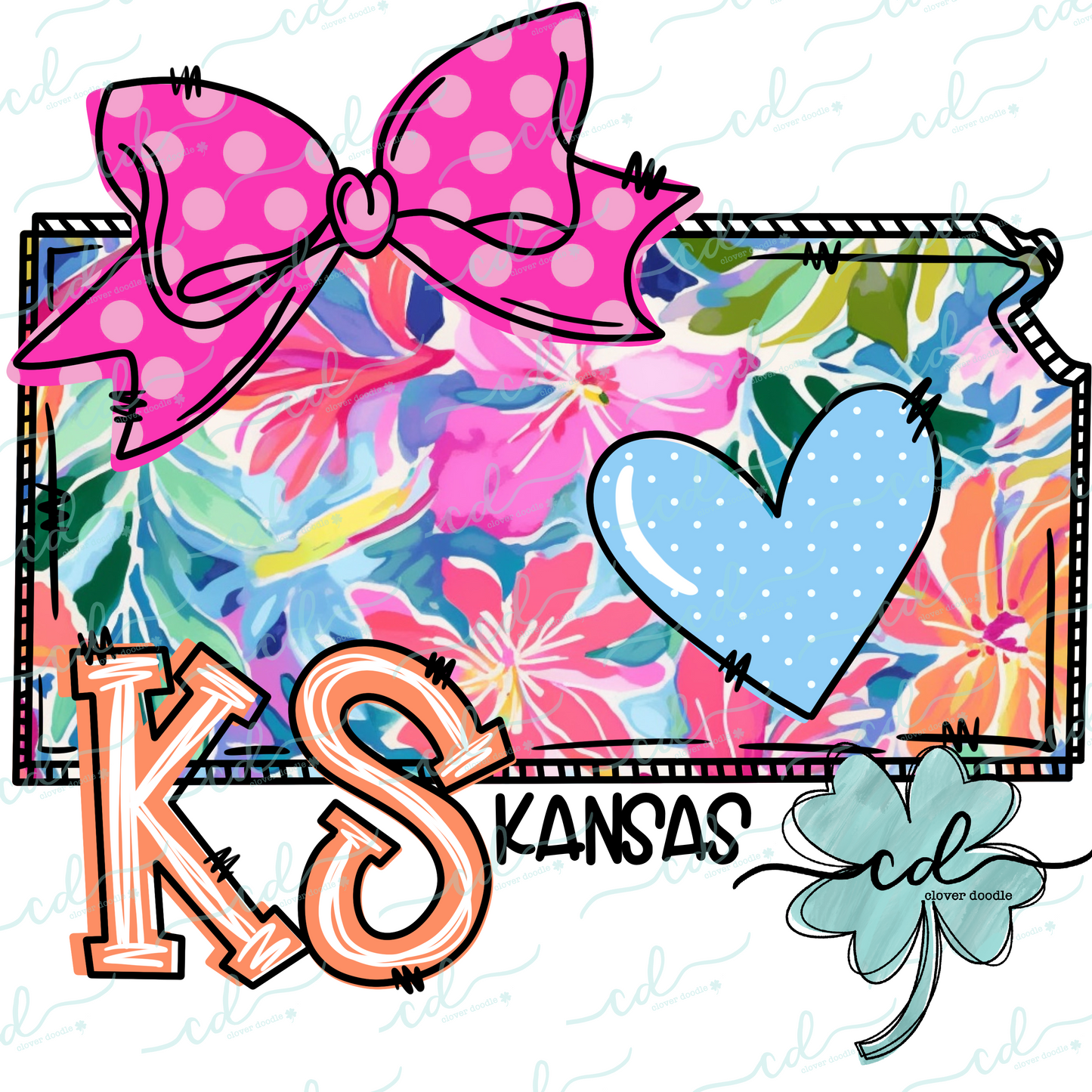 {Doodle State Kansas- Floral}- CD