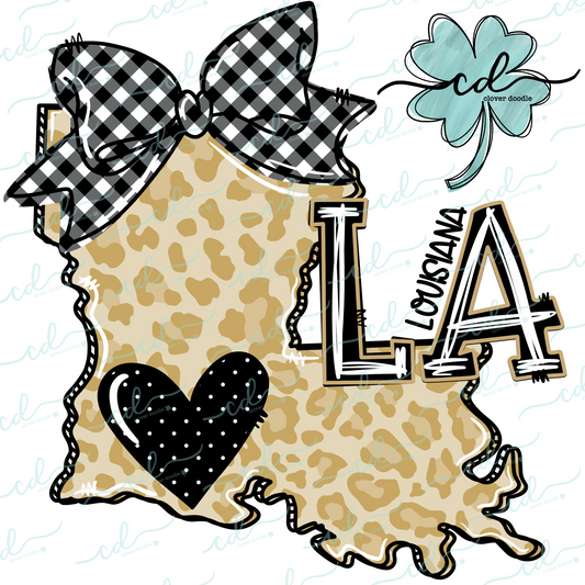 {Doodle State Louisiana- Black + Gold} - CD