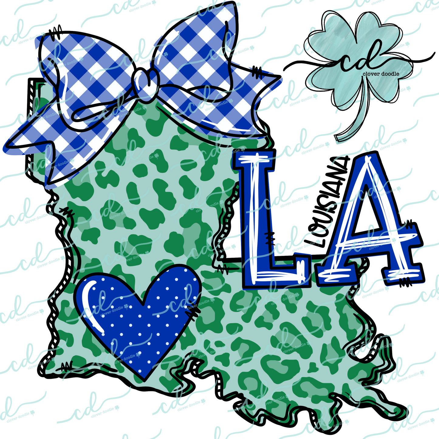 {Doodle State Louisiana Green + Blue} - CD