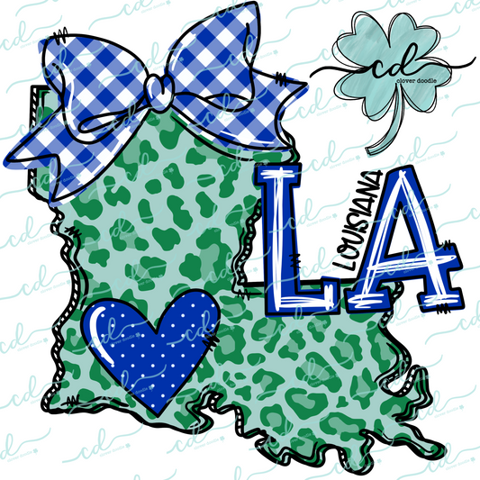 {Doodle State Louisiana Green + Blue} - CD