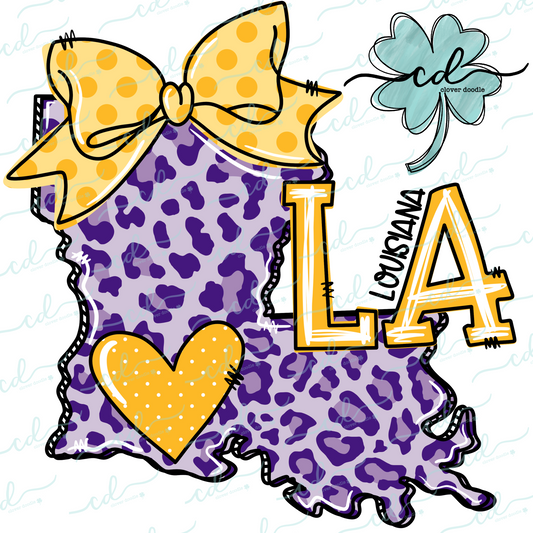 {Doodle State Louisiana- Purple + Yellow} - CD