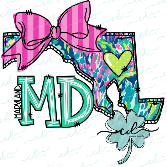 {Doodle State Maryland- Floral}- CD