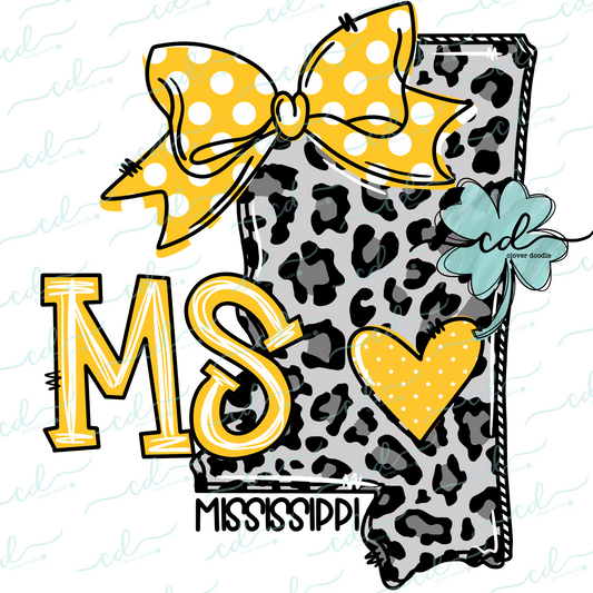 {Doodle State Mississippi- Gold + Black} - CD