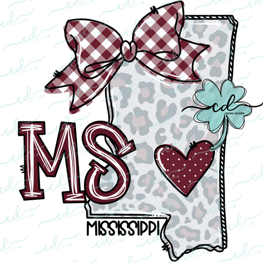 {Doodle State Mississippi- Maroon} - CD