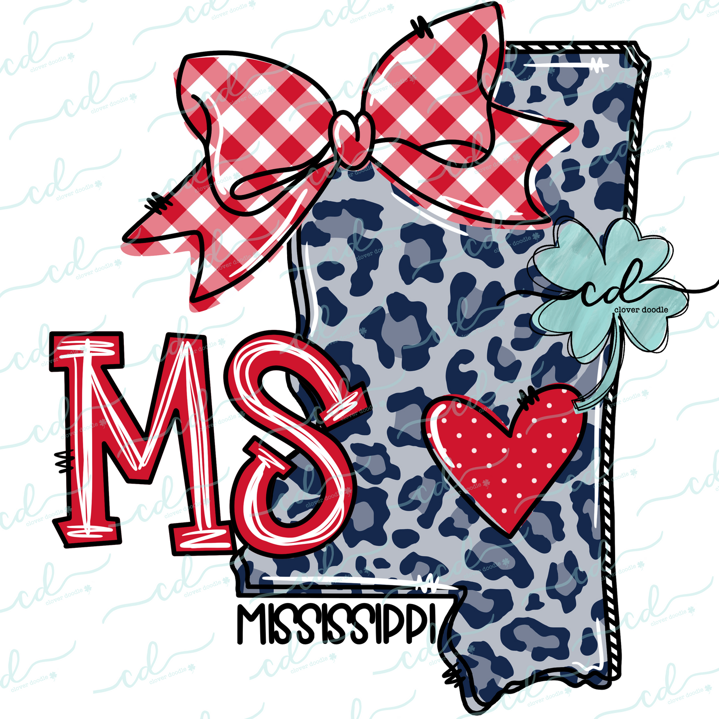 {Doodle State Mississippi- Red + Blue} - CD