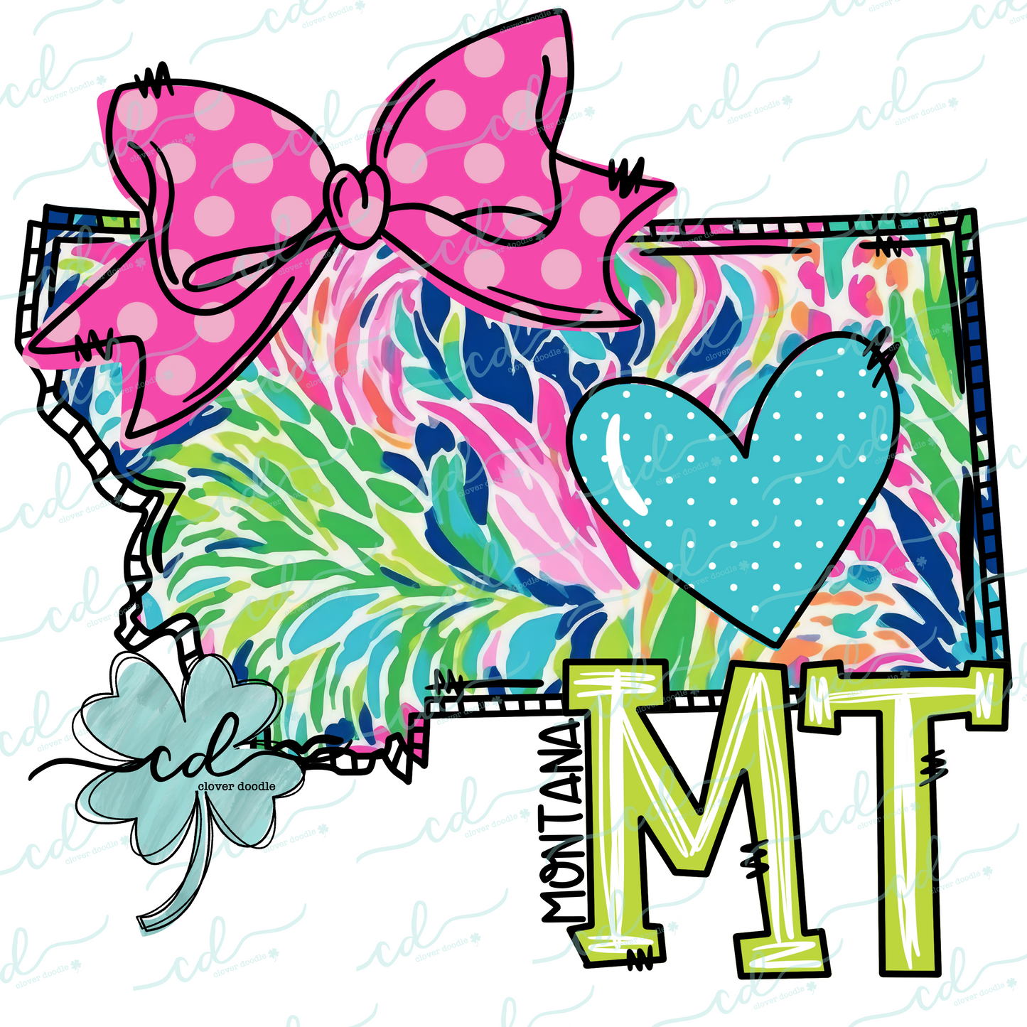 {Doodle State Montana- Floral}- CD