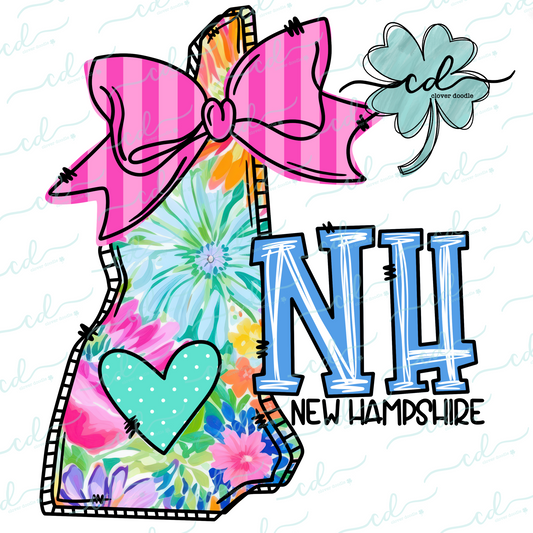 {Doodle State New Hampshire- Floral}- CD