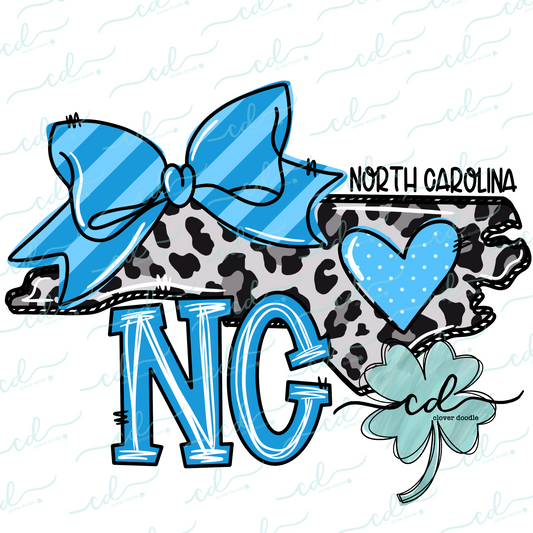 {Doodle State North Carolina- Electric Blue + Black} - CD