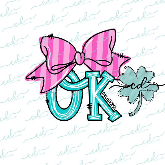 {Doodle State Oklahoma Abbreviation W/Bow} - CD