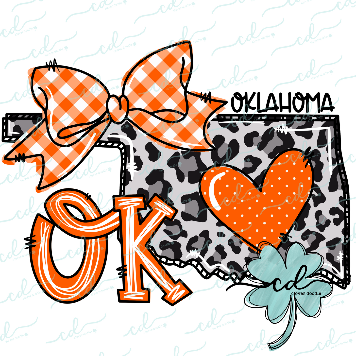 {Doodle State Oklahoma- Orange + Black} - CD