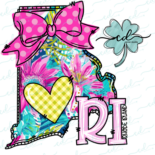 {Doodle State Rhode Island- Floral}- CD
