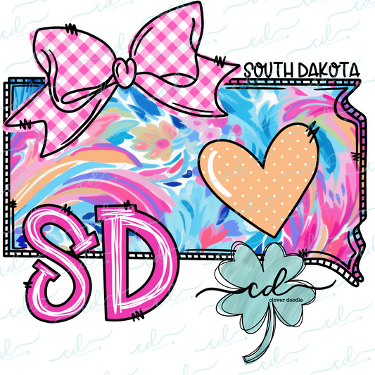 {Doodle State South Dakota- Floral}- CD