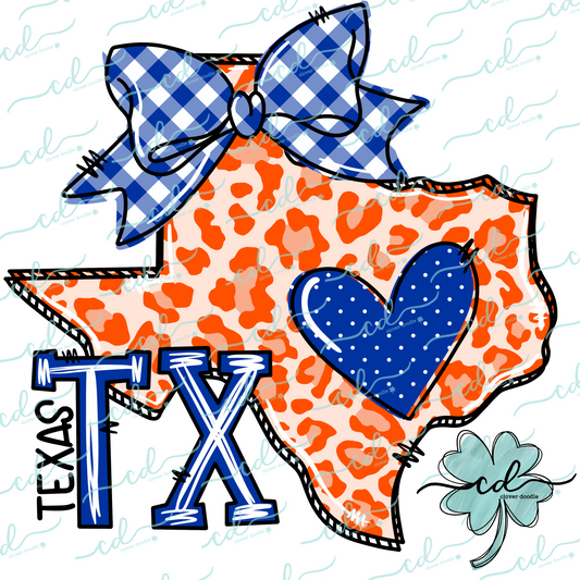 {Doodle State Texas- Blue + Orange} - CD