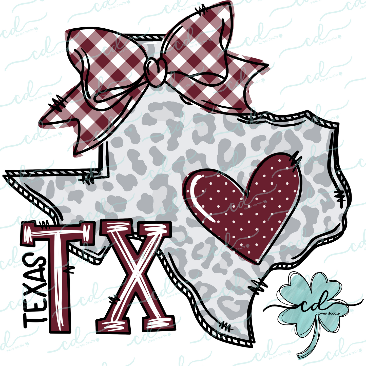 {Doodle State Texas- Maroon}- CD