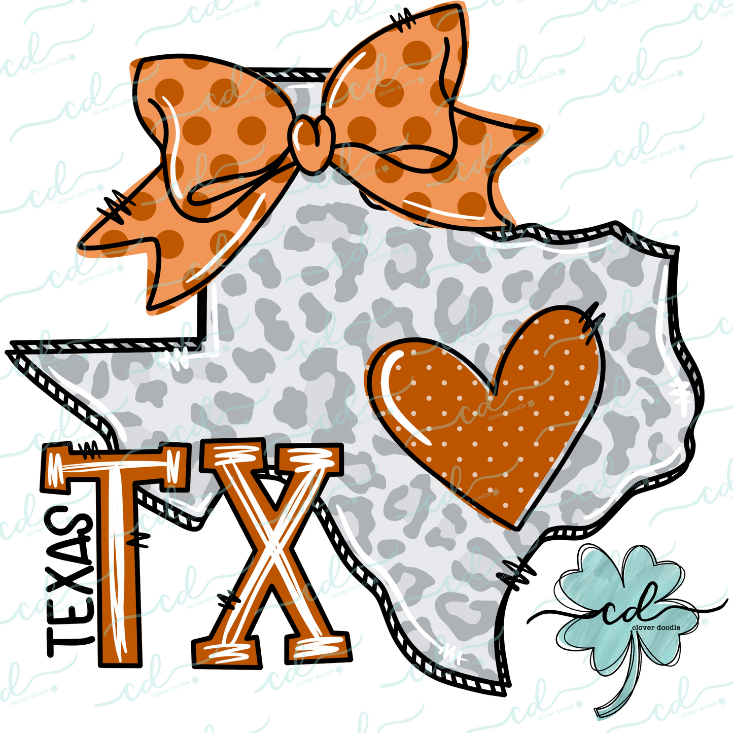 {Doodle State Texas- Burnt Orange} - CD