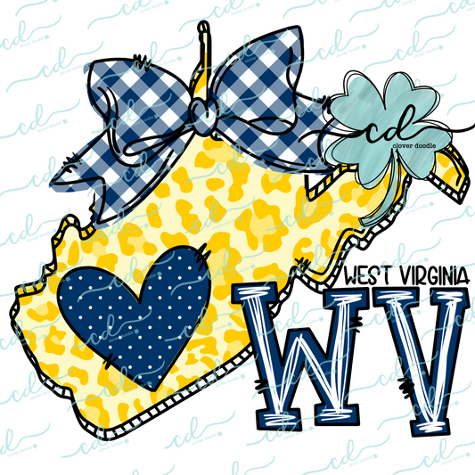 {Doodle State West Virginia- Yellow + Blue} - CD