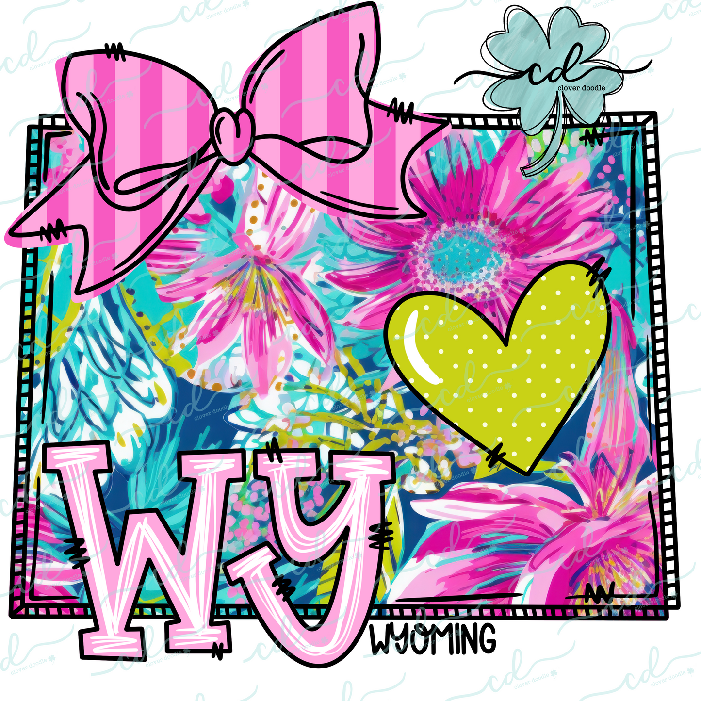 {Doodle State Wyoming- Floral}- CD